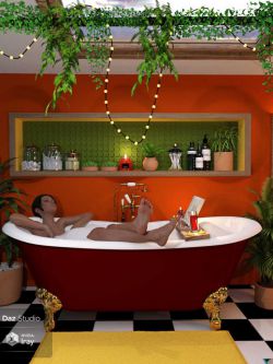 72451 场景 浴室 Boho Cottage: The Bathroom