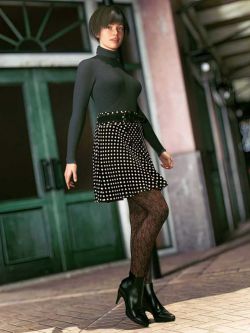 88220 服装 dForce Autumn Sunny Street Outfit for Genesis 9