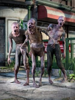 87457 僵尸服装 M3DZ Zombie Outfit for Genesis 8 and 8.1 Males