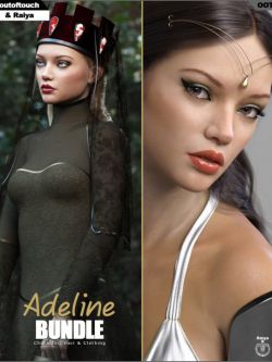 61769 High Fantasy Adeline Clothing, Character and Hair Bundle