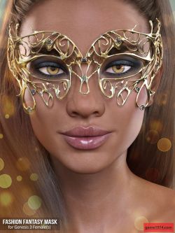 120316 首饰 X-Fashion Fantasy Mask for Genesis 3 Females