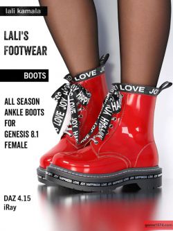 81538 鞋子Lali's Boots for Genesis 8 and 8.1 Females