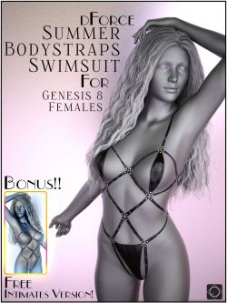 143966 服装 泳衣 dForce Summer Bodystraps Swimsuit for Genesis 8 Females