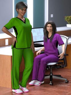 72673 服装 服务装 dForce ZO Female Scrub Set for Genesis 8 Females