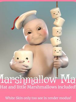 棉花糖人和雪人 Marshmallow Man and Snow Man for Genesis 8 Male