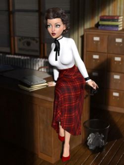 66747 服装  dForce Schoolmarm Outfit for Genesis 8 Female (s)