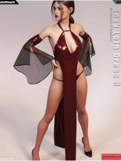 129103 服装 性感腰部连衣裙 dForce Sexy Loin Dress 3 for Genesis 8 Fe...