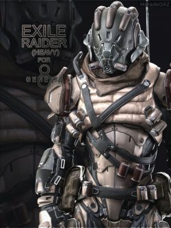 服装 盔甲 Exile Raider (Heavy) For Genesis 8 and 8.1 Male