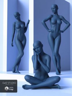 45271 姿态 Shades of Blue Poses for Genesis 8 Female and Victoria 8