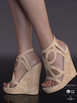 60651 鞋子 Cricket Wedge Sandals for Genesis 8 Female