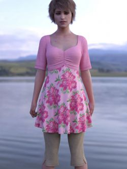 80506 服装 休闲 dForce Capri Outfit for Genesis 8 Females