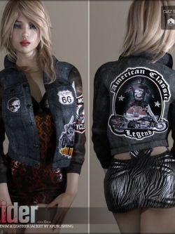 115805 服装纹理 Rider for Denim and Leather Jacket by Sveva ()