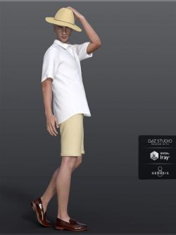 62799 服装 休闲装 dForce H&C Summer Casual Outfits for Genesis 8 Male(s)