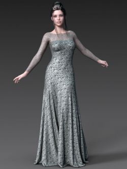 52549 服装 连衣裙 dForce Gossamer Grace Dress for Genesis 8 Female(s)