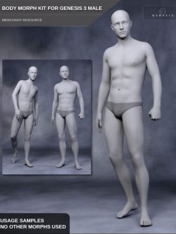 59383 变形  Body Morph Kit for Genesis 3 Male and Merchant Resource