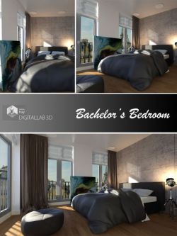 34063 场景 卧室 Bachelor's Bedroom