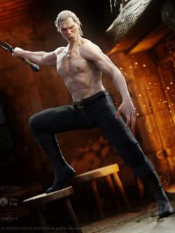 68259 人物和头发 Albane III for Genesis 8 Male with dForce Hair