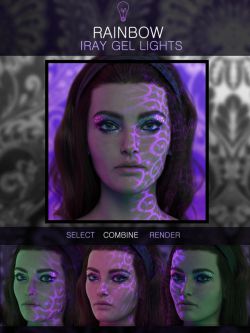 84191 灯光 彩虹凝胶  Rainbow Gel Portrait Lighting for Iray