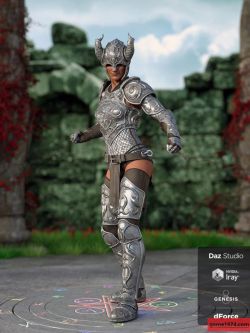 81414 d服装 盔甲Force Valiant Armor for Genesis 8 and 8.1 Females