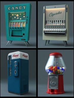 86895 道具 老式自动售货机 Vintage Vending Machines