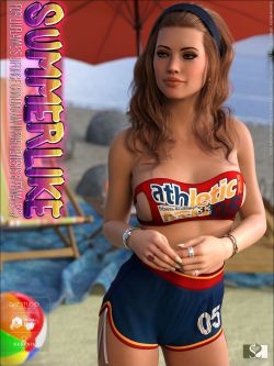 150817 服装 纹理 Summerlike for dForce Cooldown II for Genesis 8 Female