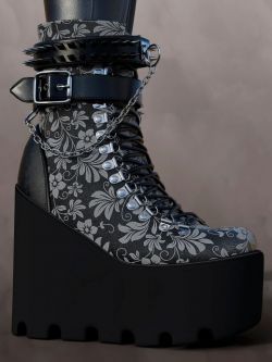 82063 朋克风格靴子 Punk Style Boots for Genesis 8 Females