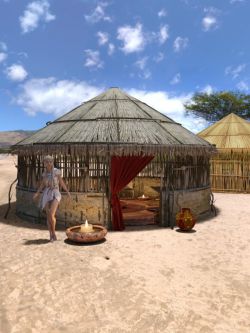 82055 场景 道具 部落房屋 PW Customizable Tribal House