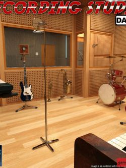 135076 场景 录音棚  Recording Studio for Daz Studio