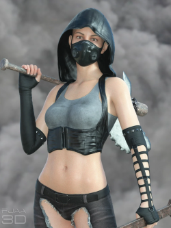 79901 服装 末日装束 dForce Post Apocalyptic Outfit for Genesis 8 Females