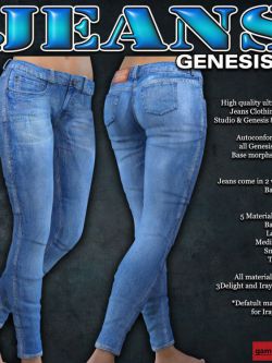 136370 服装  牛仔裤 Exnem Jeans for Genesis 8 Female by exnem ()