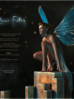 128421 姿态 优雅Luminous Fairy Poses and Props for G3F & G8F