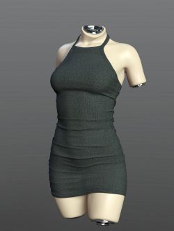 100442 服装 dForce SPR Sleeveless Dress for Genesis 9