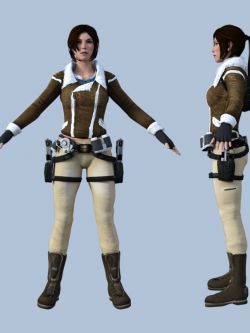 人物服装 Tomb Raider Nepal Outfit For Genesis 8 Female