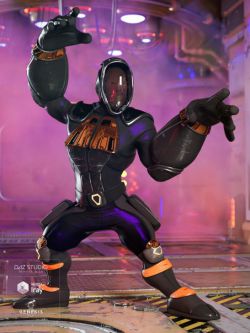 55015 服装 科幻  Sci-fi Ninja Outfit for Genesis 8 Male