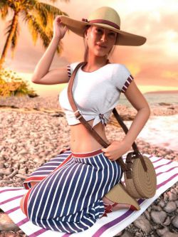 71227 道具和姿态 It’s Always Summer Poses and Props for Genesis 8 Females