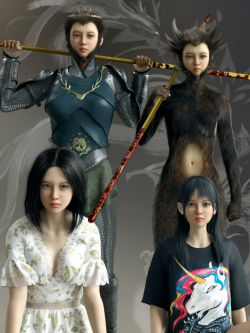 87320 人物 Vo Monkey Sister HD for Genesis 8.1 Female