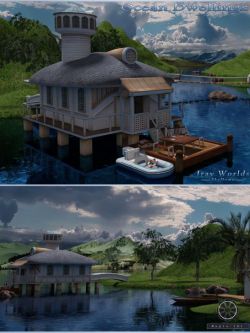 35441 场景 海洋住宅 Ocean-Dwellings (Iray Worlds)