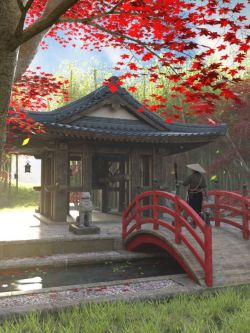 85335 场景 日本钟神社  Japanese Bell Shrine