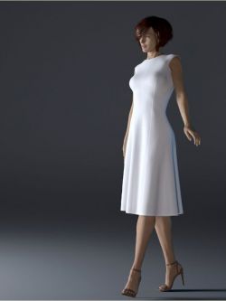 56837 服装  H&C dForce Simple Princess-line Outfit for Genesis 8 Female