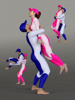 85340 姿态 摔跤 Wrestling Hold Poses for Genesis 8 and 8.1