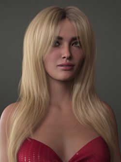 86989 头发 Layered Long Hair for Genesis 8 Female