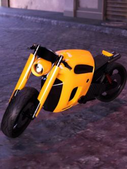 68223 道具 摩托车 Retro-Futuristic Motorcycle