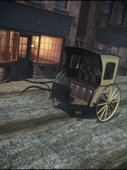 81650 道具 老式马车 Vintage Carriages 3 - Hansom Cab