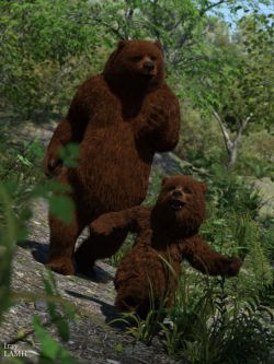 36325 动物 Mr. Bear and Son for Genesis 3 Male(s)