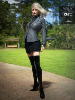 46071 服装 Boot Look Outfit for Genesis 3 and 8 Female