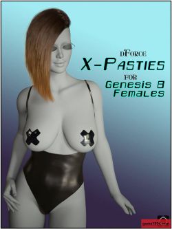 服装性感 dForce X-Pasties for Genesis 8 Females