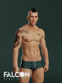 140750 人物和头发 男 Falcon Character and Hair for Genesis 8 Male