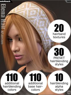 34673 头发纹理 Elena Hair and OOT Hairblending 2.0 Texture XPansion