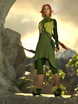 83416 服装 精灵服装 dForce Lilibet Outfit for Genesis 8 and 8.1 Females