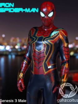 服装 超级英雄蜘蛛侠服装 tdjIron Spiderman for Genesis 3 Male